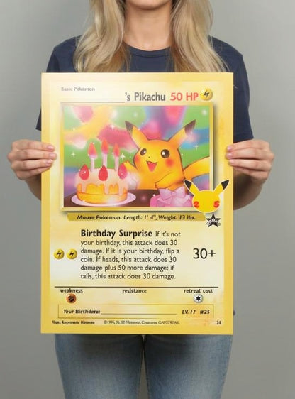 Pokémon Card Metal Print | You Choose the Pokémon | Anime Room Décor